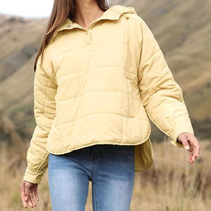 <span class=keywords><strong>Anorak</strong></span> Puffer Pullover Butter Yellow Chaqueta con capucha acolchada Chaqueta acolchada con capucha para invierno Chaqueta acolchada - Product Image 1