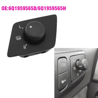 Schwarzer Kunststoff 6-Pin 10-Pin Steuerschalter für Außenspiegel für VW Polo 2001-2010 LHD OE 6Q1959565D 601959565H