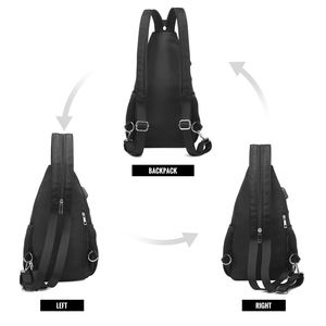 Lovevook אופנה אנטי גניבה עמיד למים שליח crossbody תיק ניילון, תרמיל נסיעות טיולים רגליים sling תיק חזה לנשים - Product Image 4