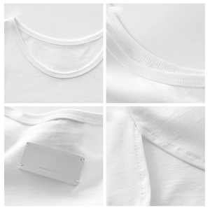 Camiseta sin mangas básica minimalista 100% algodón puro para <span class=keywords><strong>hombre</strong></span>, con dobladillo curvo, transpirable, en negro y <span class=keywords><strong>blanco</strong></span>, de punto, informal, para verano. - Product Image 6