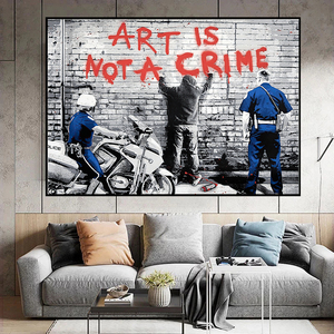 <span class=keywords><strong>Banksy</strong></span> J'AIME RÊVER <span class=keywords><strong>Art</strong></span> mural <span class=keywords><strong>pop</strong></span> de rue Graffiti Image et affiches Peinture sur toile pour la décoration de la maison Cuadros Décoration de chambre - Product Image 3