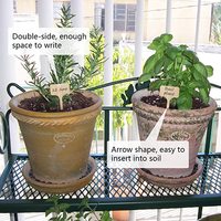 50 étiquettes de plantes en bambou, marqueurs de jardin, étiquettes de plantes en forme de T, marqueurs de fleurs, étiquettes épaisses