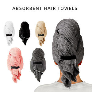 2025 séchage rapide vente chaude grande taille mode microfibre sec cheveux serviettes maison hôtel utiliser tissé adultes - Product Image 2