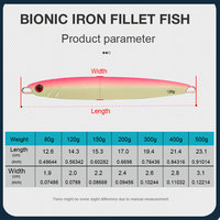 Nouveau leurre métallique de pêche au trolling de grande taille OEM 300g-500g, leurre robuste pour la pêche en eau salée, au bar, au maquereau espagnol