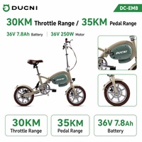 Bicicleta Eléctrica Ligera de 14 Pulgadas para Desplazamientos Urbanos, Bicicleta Eléctrica Plegable Mini para Recorridos de Corta Distancia