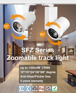 On-Board 1-10V <span class=keywords><strong>Dimmable</strong></span> 1 <span class=keywords><strong>3</strong></span> Pha Hệ Thống Đường Sắt 10-36 Wát Zoomable <span class=keywords><strong>Led</strong></span> Theo Dõi Ánh Sáng - Product Image 3