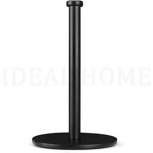 Porte-serviettes en papier de comptoir noir pour porte-rouleau de cuisine, comptoir de porte-serviettes en papier stable avec base lestée solide - Product Image 1