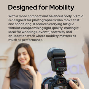 Équipement photographique, éclairage photographique, flash <span class=keywords><strong>Godox</strong></span> <span class=keywords><strong>V1</strong></span> Mid V1C/N/S TTL HSS, flash pour appareil photo, <span class=keywords><strong>Speedlite</strong></span>, lumière pour Canon, Nikon, <span class=keywords><strong>Sony</strong></span> - Product Image 2