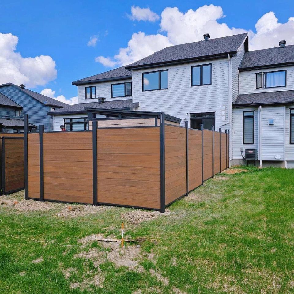 Curated visual reference: Gallery Detail: Wpc Fence Panel With Snap Lock System Textured Privacy Screen