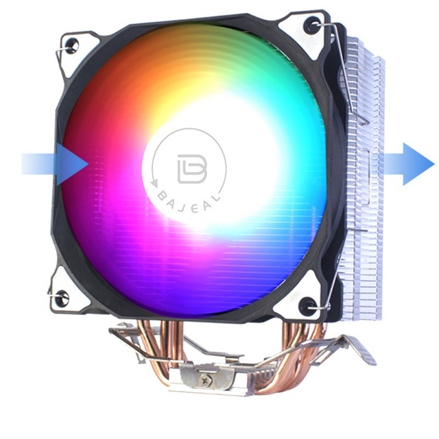 BAJEAL A400 4 Heat Pipes CPU Cooler ARGB/RGB 120mm 3Pin Oil Bearing 18dba PC Radiator Intel LGA 2011-1151 AM4