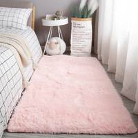 Tapis shaggy à poils longs et moelleux, fabriqué à la machine, couleur unie, extra épais, avec dos antidérapant, pour chambre à coucher