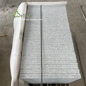 Carreaux de sol en granit bon marché 60x60 Dalles de pavage en granit blanc flammé G603 - Product Image 4