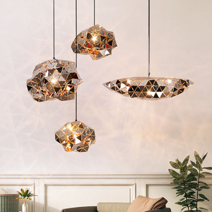 Moderne chrome <span class=keywords><strong>pierre</strong></span> métal fantaisie lustre E27 base pendentif lumière lampes pour <span class=keywords><strong>le</strong></span> <span class=keywords><strong>café</strong></span> de restaurant - Product Image 3