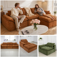 Canapé modulaire en L moderne pour salon, appartement, hôtel – Mousse haute densité – Combinaison libre – Canapé nuage