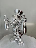 Canard en fibre de verre de couleur électrolytique en gros 2023, statue de canard en fibre de verre, sculpture de canard
