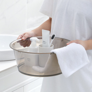 Plastic Wash Basin Round Solid Color For Bathroom Laundry Foot Bath Home Use Student Dormitory - Product Image 1
