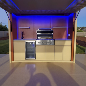 Barbecue GODI élégant et minimaliste en acier inoxydable, adapté aux armoires de cuisine extérieures - Product Image 2