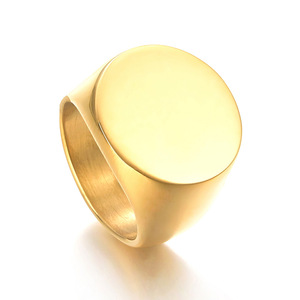 Tối Giản Đồ Trang Sức Bán Buôn Vàng Vòng Gương Đánh Bóng Trống Tùy Chỉnh Khắc Người Đàn Ông Của Vòng Thép Không Gỉ - Product Image 5