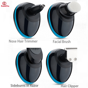 Brosse de nettoyage du visage pour homme avec 5 têtes de rasage, lame flottante 5D, étanche, rechargeable par USB, tondeuse à poils de <span class=keywords><strong>nez</strong></span> et corps, usage domestique - Product Image 5