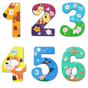 Bambini cartoni animati scuola materna apprendimento Puzzle di riconoscimento alfabeto numerico carta Puzzle per bambini - Product Image 2