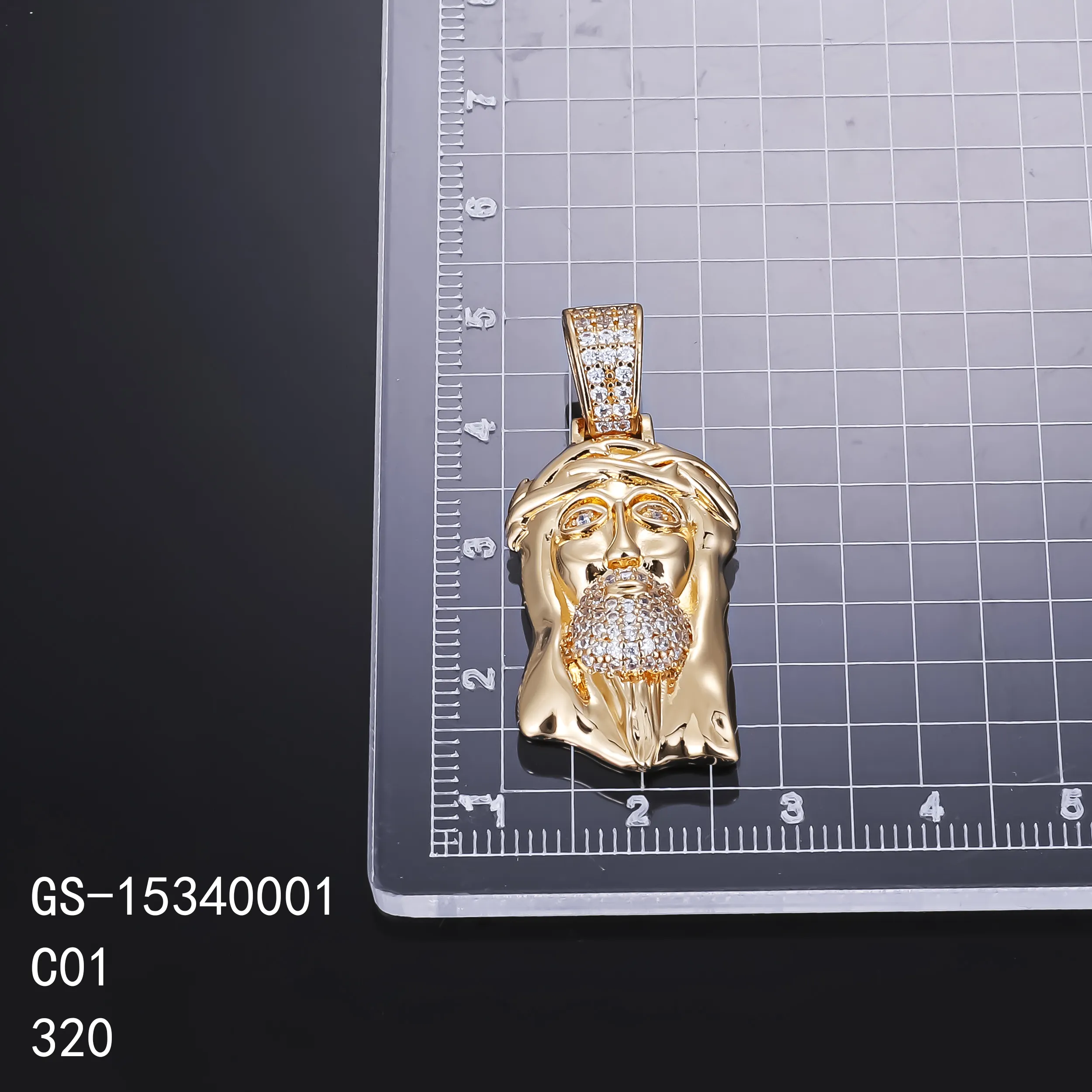 CM jewelry fashion 18k white gold pendants religious luxury hiphop ZC colgante necklace iced out man large Jesus head pendant