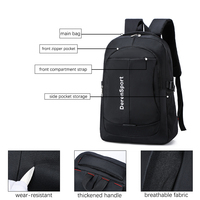 Sac à dos tendance multi-compartiments pour ordinateur portable et livres, antivol, en polyester imperméable, pour garçons, idéal pour le lycée