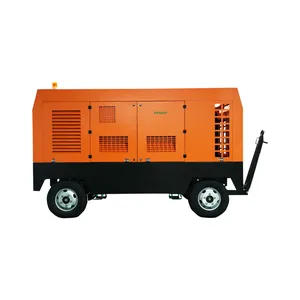 Silent diesel portable air screw compressor made in china for sale