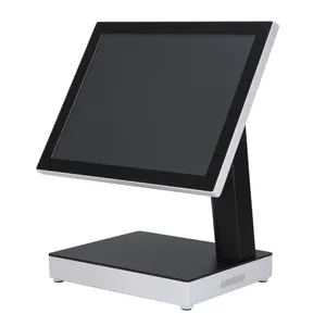 Terminale pos android touch screen capacitivo piatto tutto in un sistema pos windows con display del cliente