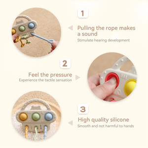<span class=keywords><strong>Mordedor</strong></span> educativo suave para bebés, los mejores juguetes extraíbles para recién nacidos, cómodo silicona de grado alimenticio para chupar y masticar - Product Image 4