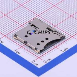 XKSIM-002-P6 SIM Card Connector SMD Connector Self-Return Type Micro SIM Card Card Holder 1.35mm - Product Image 1