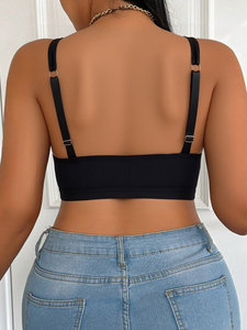 Soutien-gorge pour femmes élégant en maille noire, bonnet plein, grande taille, respirant, push-up, fermeture avant, sans armatures, pour femmes matures, XXL, gros <span class=keywords><strong>seins</strong></span> - Product Image 4