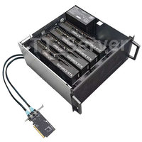 Stasiun Docking Switch PCIe Eksternal 4-Kartu 5-Kartu untuk Ekspansi GPU Komputer Desktop