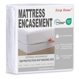 Waterproof <strong>Mattress</strong> Cover Antibacterial <strong>Zip</strong> Queen King Size Cotton Cooling Bamboo Waterproof <strong>Mattress</strong> <strong>Protector</strong> With Zipper - Product Image 1