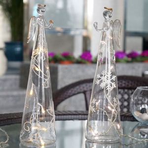 Glass Angel Christmas Battery Powered 30CM <b>LED</b> Light Decorations with 8 <b>LED</b> Lights for Wholesale Party Supplies - Product Image 6