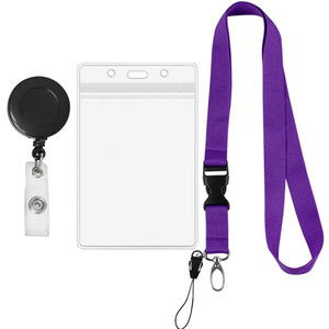 In stock, easy-open buckle webbing neck rope, transparent PVC soft card <b>holder</b>, exhibition pass, employee badge, and <b>ID</b> card - Product Image 3