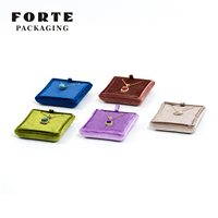FORTE Luxuriöse Hochwertige Grüne/Rosa Wildleder-Samt-Schmuckgeschenkbox mit Individuellem Logo für Halsketten, Armbänder & Perlenketten
