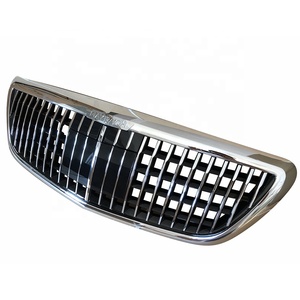 Conjunto de Parrilla Delantera Estilo <span class=keywords><strong>Maybach</strong></span> W222 Compatible con <span class=keywords><strong>MB</strong></span> Clase <span class=keywords><strong>S</strong></span> S320 S350 S400 S500 S560 S680 S63 (Sin ACC) - Product Image 1