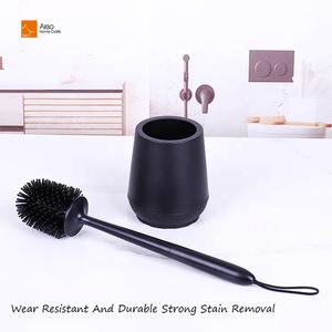 <span class=keywords><strong>Brosse</strong></span> de toilette recyclable en plastique <span class=keywords><strong>silicone</strong></span> noir à long manche avec support de drainage pour les commodités de l'hôtel domestique <span class=keywords><strong>Amazon</strong></span> Online - Product Image 2