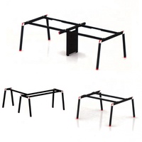 Bingkai meja baja hitam populer kaki furnitur bingkai meja logam
