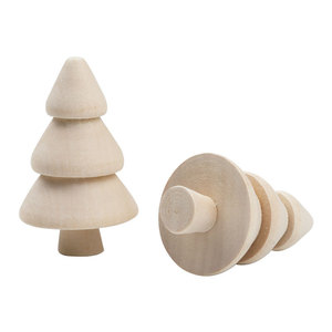 Set de Árbol de Navidad de Madera, 8 Piezas, Colores Naturales y Pintados, Decoración Ecológica para Niños, Manualidades DIY - Product Image 5