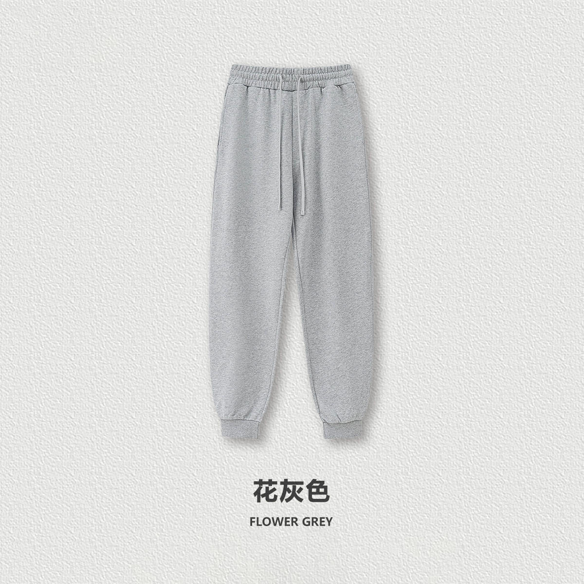 กางเกงสีเทาดอกไม้
