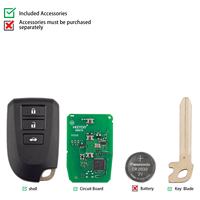 Clé télécommande intelligente universelle KEYDIY KD TB62-3, 3 boutons, 5 pièces/lot