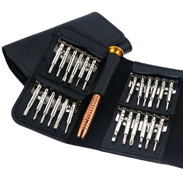 SDPSI Steel Chrome Finish Slotted Screwdriver Set 25 1 Torx Multifunctional Precision Tool for Phones Tablets PC Repair