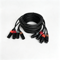 Câble de signal DMX étanche IP65 à 3 broches, cordon XLR blindé 2 conducteurs, conducteur en cuivre, PVC pour connexion d'éclairage de scène