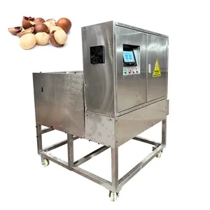 Mesin pemecah retakan Macadamia, mesin pengolahan pengupas kacang Macadamia elektrik otomatis