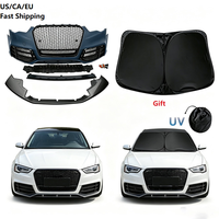Auto A5 S5 B8.5 Frontstoßstange Upgrade RS5-Stil Karosserie-Kit mit Wabengrill Sonnenschutz für Audi A5 S5 B8.5 2012-2016 2/4-Türer