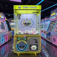 Machine à grue commerciale à monnayeur, jeu de distribution de peluches, jaune néon KEEP YOUNG, Yixin YX1037