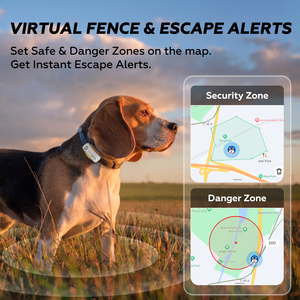 Traceur GPS intelligent pour animaux de compagnie, étanche, avec suivi de localisation en temps réel, suivi d'activité, assistant vétérinaire IA et longue autonomie de la batterie - Product Image 4