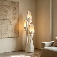 Lampe sur pied Wabi Sabi Art Sculpture, lampe sur pied vintage design, lumière d'ambiance créative pour salon, chambre et côté canapé