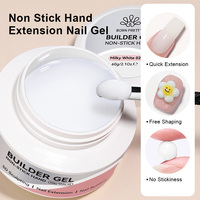 BORN PRETTY Gel de construction pour ongles transparent blanc laiteux non collant, sans chaleur, sculpture 3D, extension d'ongles, gel UV, vernis